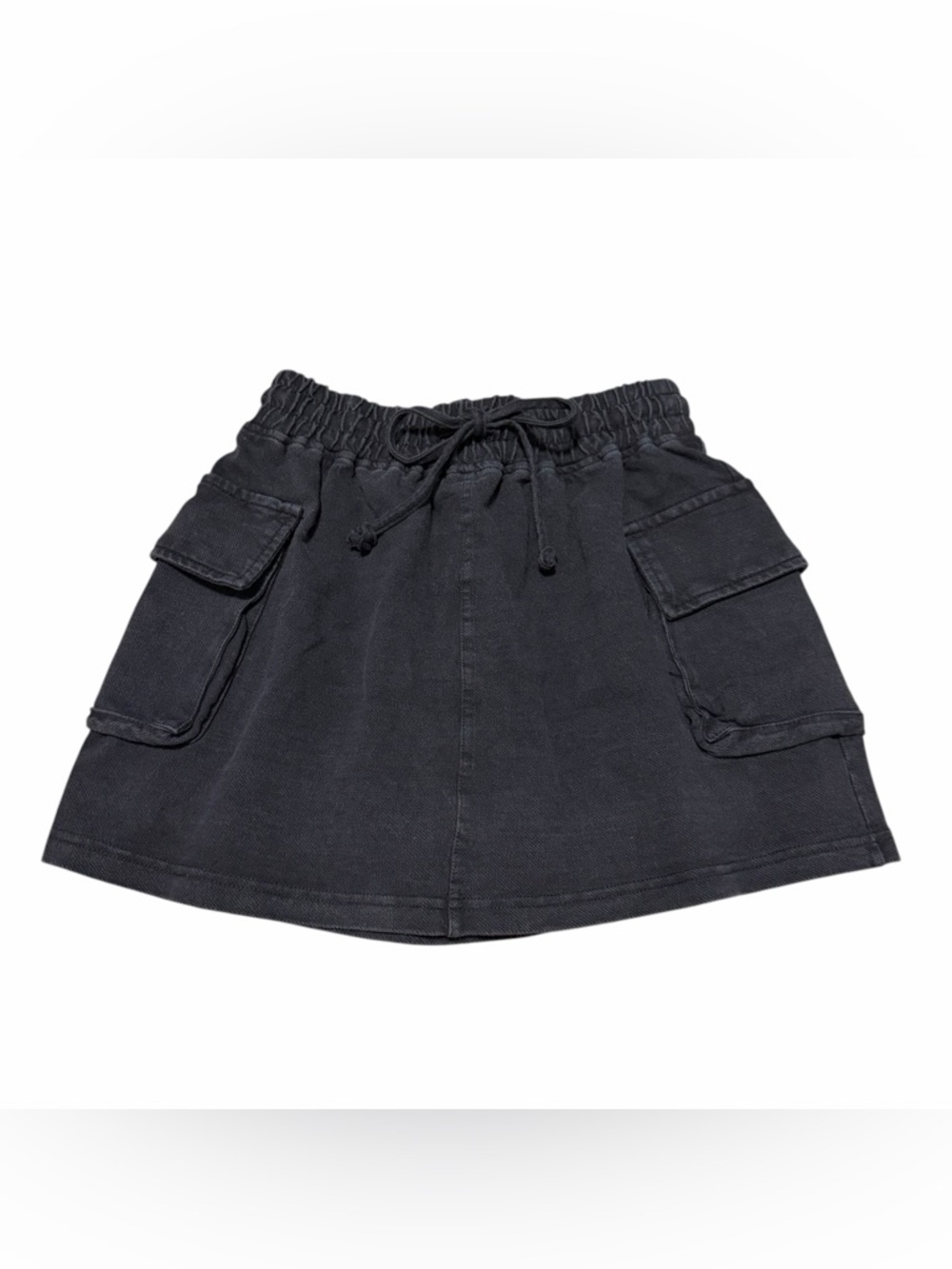 Mono B Women's Utility Cargo Skirt‎ | Mineral Wash Black | Size Small